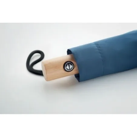 Parapluie pliable écologique 190T en RPET de 23'' - LEEDS Matières : coton Taille textile : S Couleurs : bleu aqua personnalisat