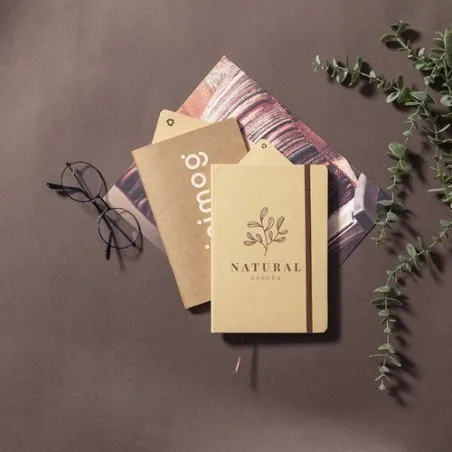 Bloc Notes Écologique Personnalisé Pas Cher - Klamax Matières : PET recyclé Couleurs : bleu cadeau collaborateur premium