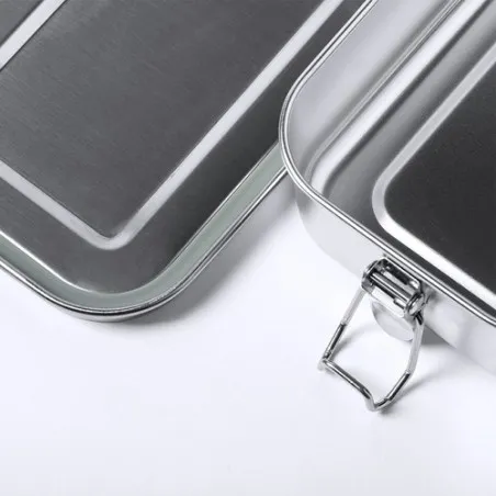 Boîte à déjeuner personnalisable en acier inoxydable Yalac Matières : polyester Couleurs : marron goodies publicitaire événement