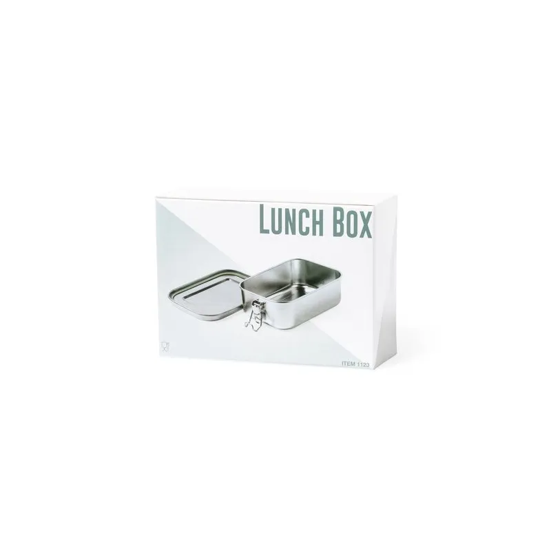 Boîte à déjeuner personnalisable en acier inoxydable Yalac Matières : polyester Couleurs : marron marquage laser ultra précis