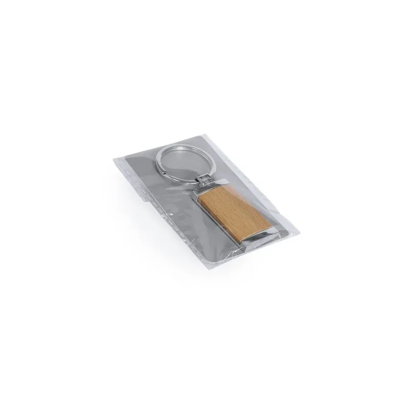 Porte-clés personnalisés en métal et bois naturel pas cher Vitolok Matières : aluminium recyclé&nbsp; Couleurs : vert marquage laser 