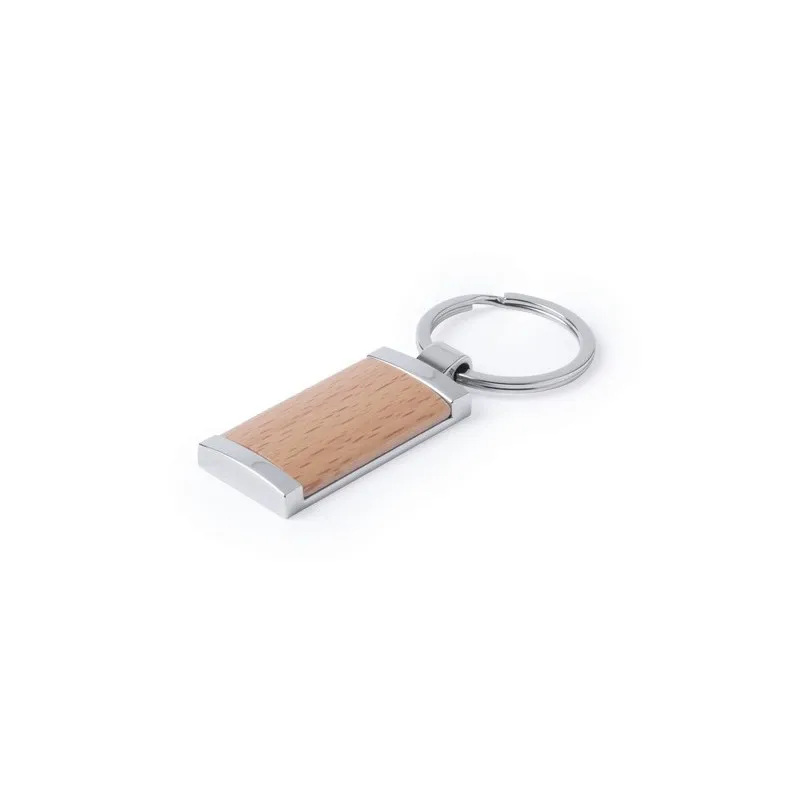 Porte-clés personnalisés en métal et bois naturel pas cher Vitolok Matières : aluminium recyclé&nbsp; Couleurs : vert impression logo