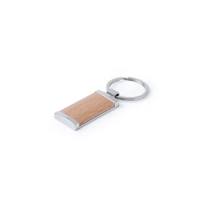 Porte-clés personnalisés en métal et bois naturel pas cher Vitolok Matières : aluminium recyclé&nbsp; Couleurs : rouge personnalisabl