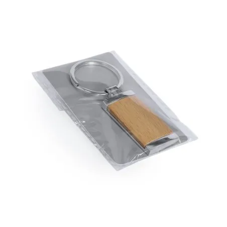 Porte-clés personnalisés en métal et bois naturel pas cher Vitolok Matières : aluminium recyclé&nbsp; Couleurs : rouge objet promotio