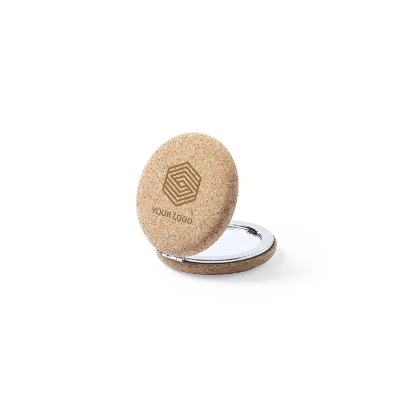 Miroir de Poche Écologique Personnalisé Alunax pas cher Matières : coton recyclé Couleurs : naturel cadeau entreprise pas cher
