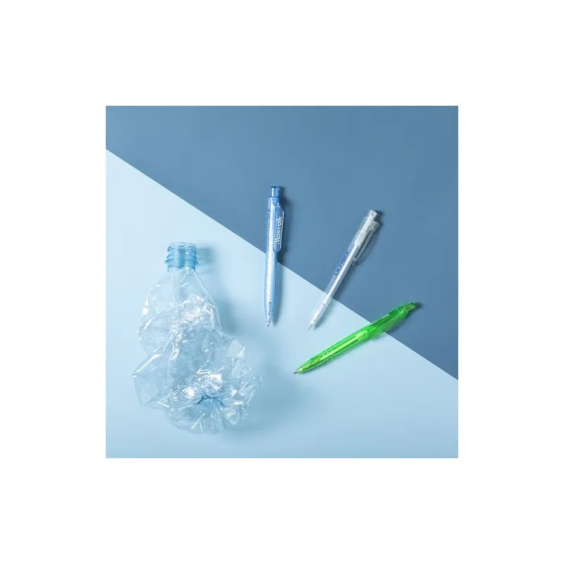 Stylo Bille Écologique Personnalisé Hispar Matières : coton recyclé Couleurs : noir marquage laser ultra précis