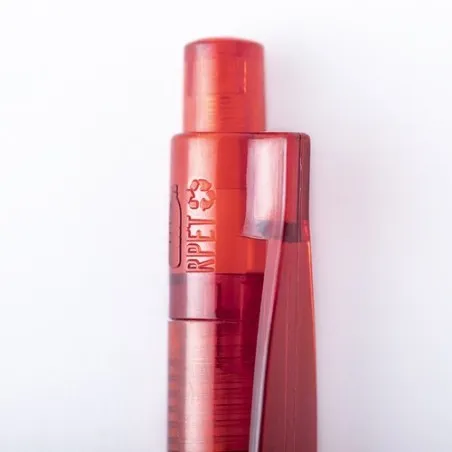 Stylo Bille Écologique Personnalisé Hispar Matières : coton recyclé Couleurs : rouge objet publicitaire robuste