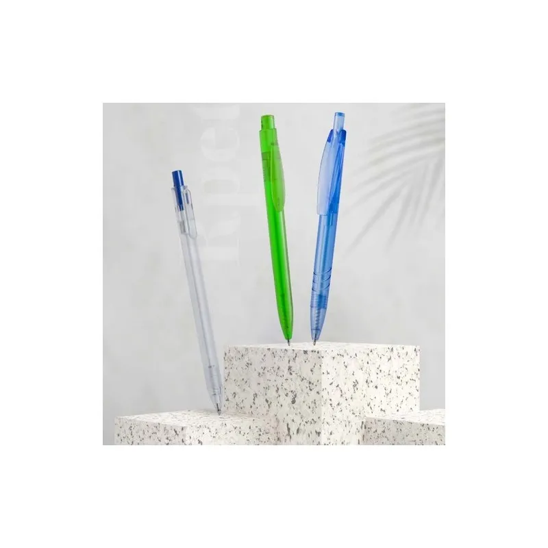 Stylo Bille Écologique Personnalisé Hispar Matières : coton recyclé Couleurs : vert personnalisable avec votre logo