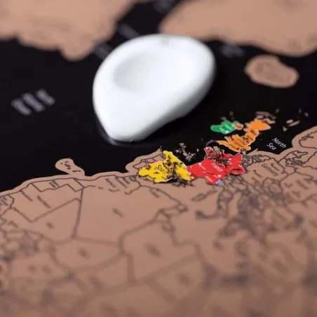 Mappemonde Palsy Éco-Friendly à Gratter