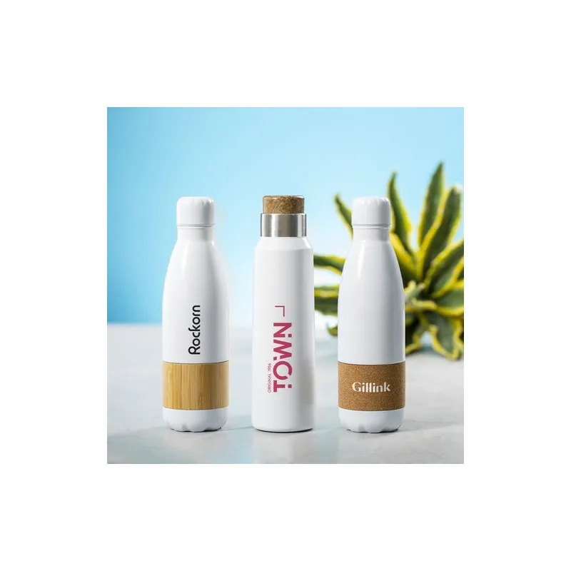 Bouteille Publicitaire Personnalisée Anukin Matières : bois objet promotionnel éco-responsable