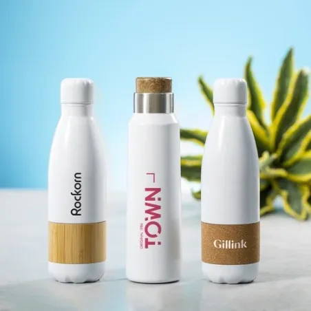 Bouteille Publicitaire Personnalisée Anukin Matières : bois objet promotionnel éco-responsable