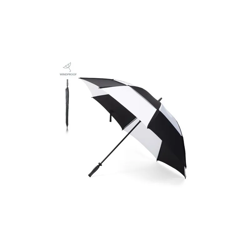 Parapluie durable et publicitaire de golf Budyx Matières : coton Couleurs : naturel personnalisable avec votre logo