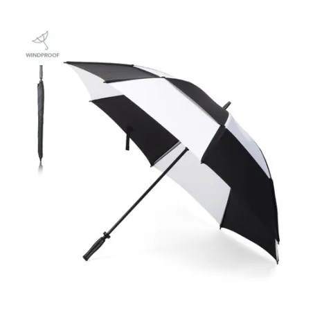 Parapluie durable et publicitaire de golf Budyx Matières : coton Couleurs : naturel personnalisable avec votre logo