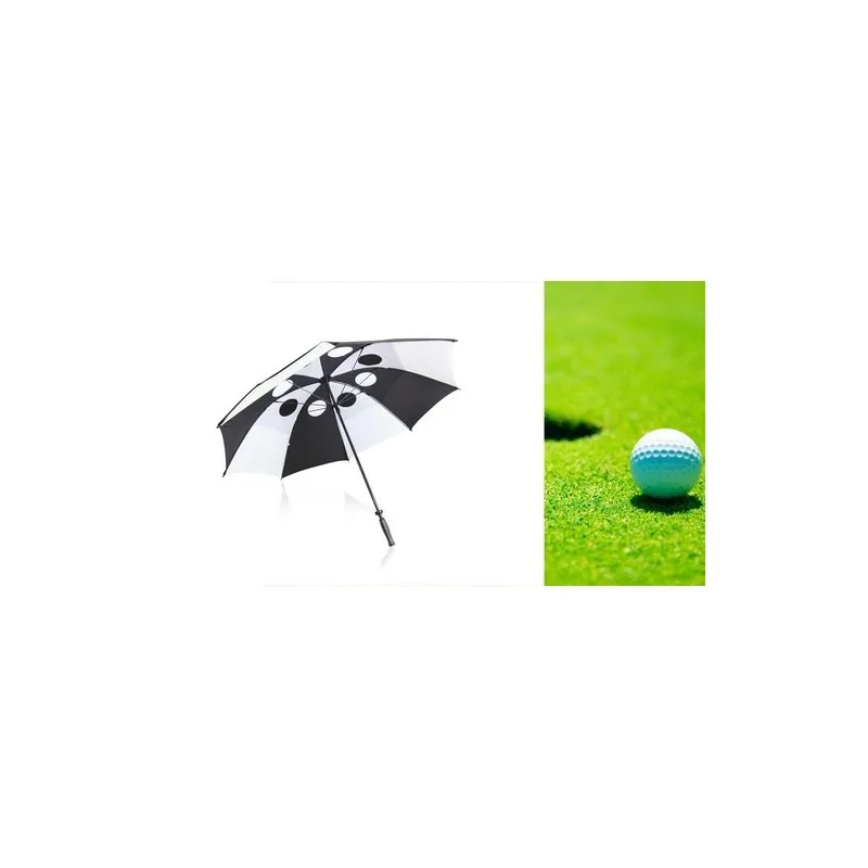 Parapluie durable et publicitaire de golf Budyx Matières : coton Couleurs : naturel goodies publicitaire événementiel