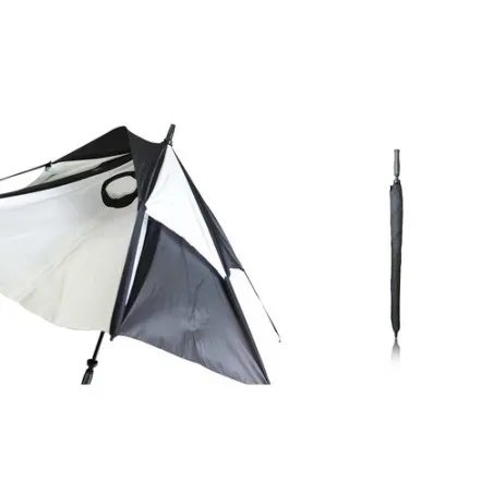 Parapluie durable et publicitaire de golf Budyx Matières : coton Couleurs : naturel marquage laser ultra précis