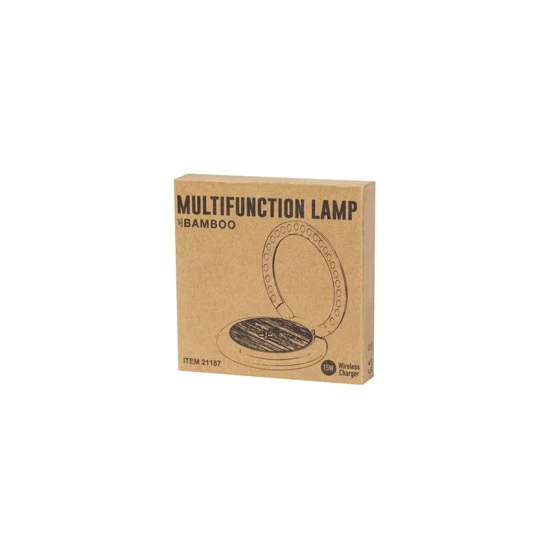 Lampe sans fil personnalisée en bambou multifonction - Linya Matières : polyester Taille textile : XL Couleurs : rouge cadeau co