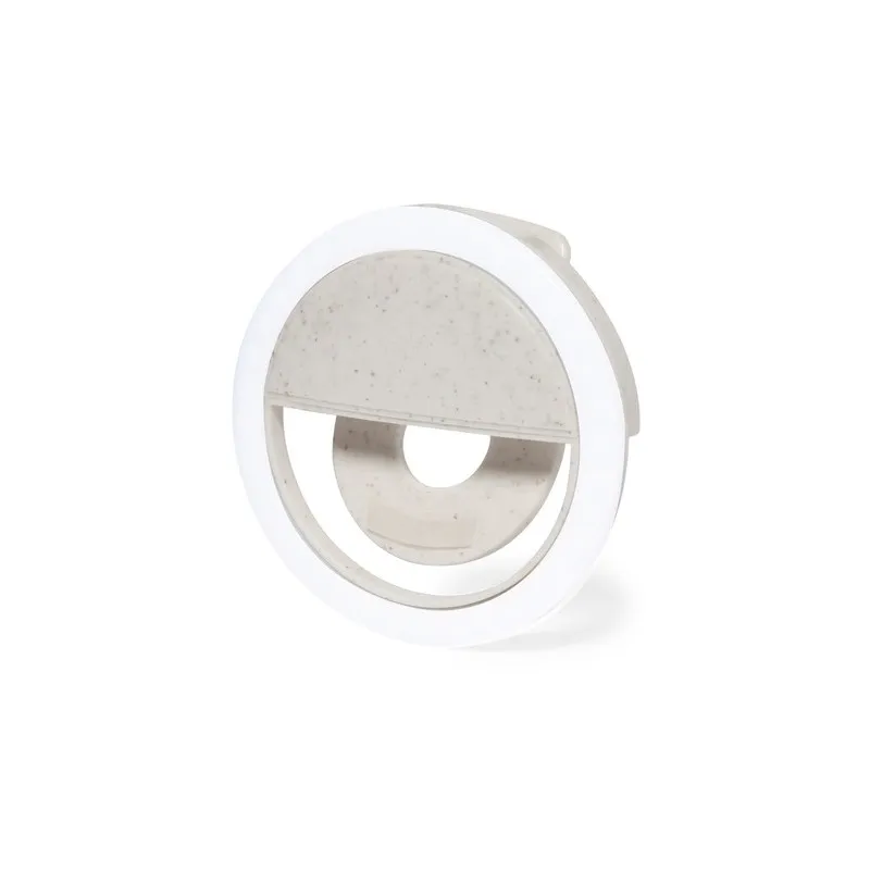 Anneau de Lumière Personnalisé LED Écologique pour Smartphone - Traxo Couleurs : blanc cadeau entreprise pas cher