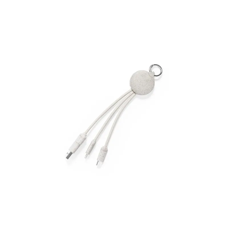 Câble de Charge Écologique et Pratique Personnalisé pas cher - Dumof Matières : polyester Taille textile : S Couleurs : blanc
