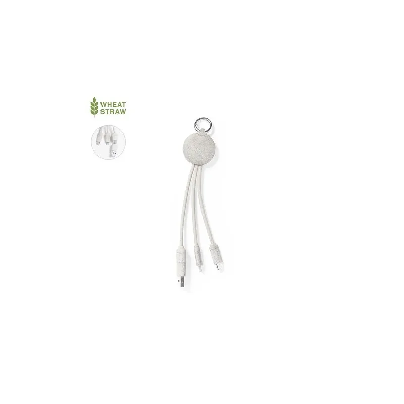 Câble de Charge Écologique et Pratique Personnalisé pas cher - Dumof Matières : polyester Taille textile : S Couleurs : blanc pe