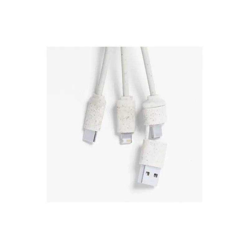 Câble de Charge Écologique et Pratique Personnalisé pas cher - Dumof Matières : polyester Taille textile : S Couleurs : blanc ca