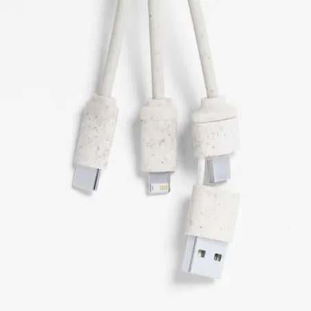 Câble de Charge Écologique et Pratique Personnalisé pas cher - Dumof Matières : polyester Taille textile : S Couleurs : blanc ca
