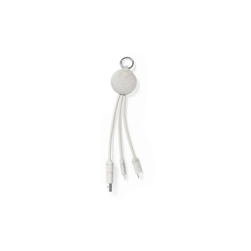 Câble de Charge Écologique et Pratique Personnalisé pas cher - Dumof Matières : polyester Taille textile : S Couleurs : blanc li