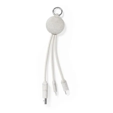 Câble de Charge Écologique et Pratique Personnalisé pas cher - Dumof Matières : polyester Taille textile : S Couleurs : blanc li