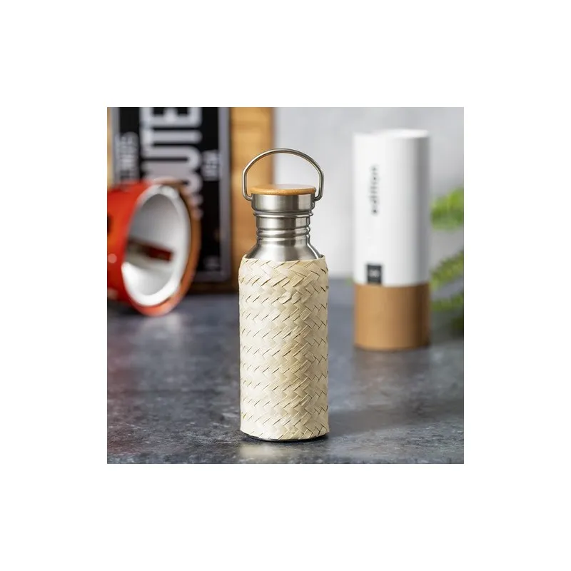 Gourde Éco-Design Personnalisée Unique Ninvux Matières : coton Couleurs : bleu marquage laser ultra précis