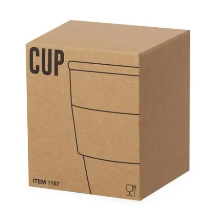 Gobelet Écologique Réutilisable Personnalisé Verre Fredy pas cher Matières : métal Couleurs : noir goodies publicitaire événemen