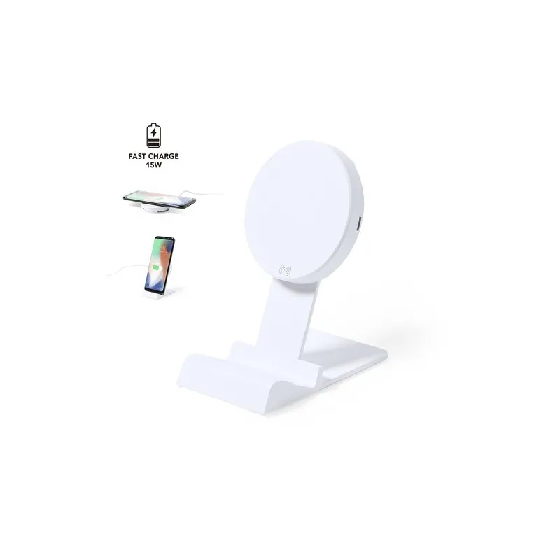 Chargeur Sans Fil Rapide Personnalisé 15W Économique - Lomen Matières : polypropylène (PP) personnalisable avec votre logo