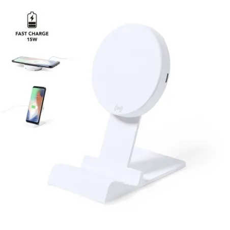 Chargeur Sans Fil Rapide Personnalisé 15W Économique - Lomen Matières : polypropylène (PP) personnalisable avec votre logo