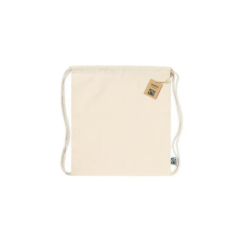 Sac à Dos Écologique Personnalisé 100% Coton Fairtrade Sanfer Matières : polypropylène (PP) Couleurs : noir