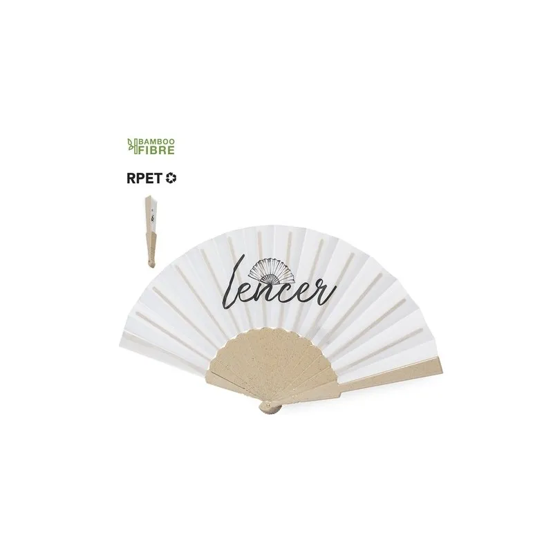 Éventail publicitaire écologique pas cher Lencer Matières : acrylique Couleurs : vert personnalisable avec votre logo