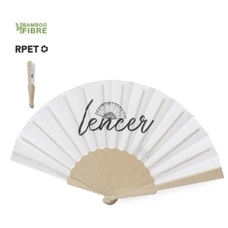 Éventail publicitaire écologique pas cher Lencer Matières : acrylique Couleurs : vert personnalisable avec votre logo