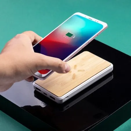 Chargeur Sans Fil Personnalisé Dickens Power Bank Matières : acrylique Couleurs : gris clair impression haute définition