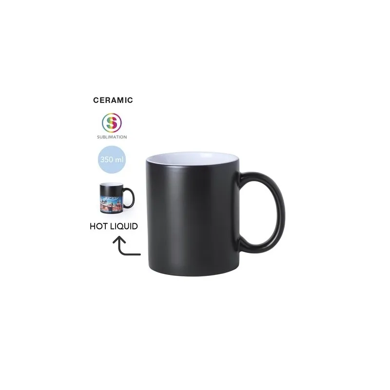 Mug Personnalisé de Sublimation Bardot Matières : spandex Couleurs : noir personnalisable avec votre logo