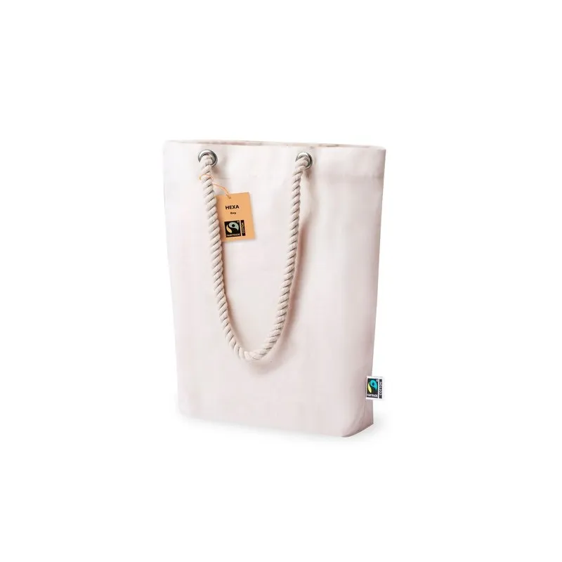 Sac Éthique Personnalisé de Shopping Hexa Fairtrade pas cher Matières : polyester Couleurs : noir cadeau entreprise pas cher