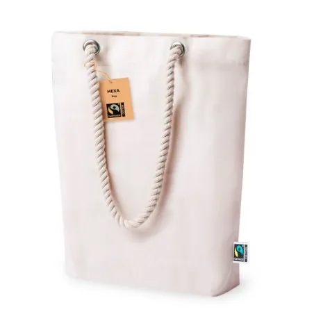 Sac Éthique Personnalisé de Shopping Hexa Fairtrade pas cher Matières : polyester Couleurs : noir cadeau entreprise pas cher