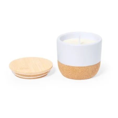 Bougie Personnalisée Aromatique Lin & Vanille - Lavolia Matières : PET recyclé Couleurs : gris goodies publicitaire événementiel