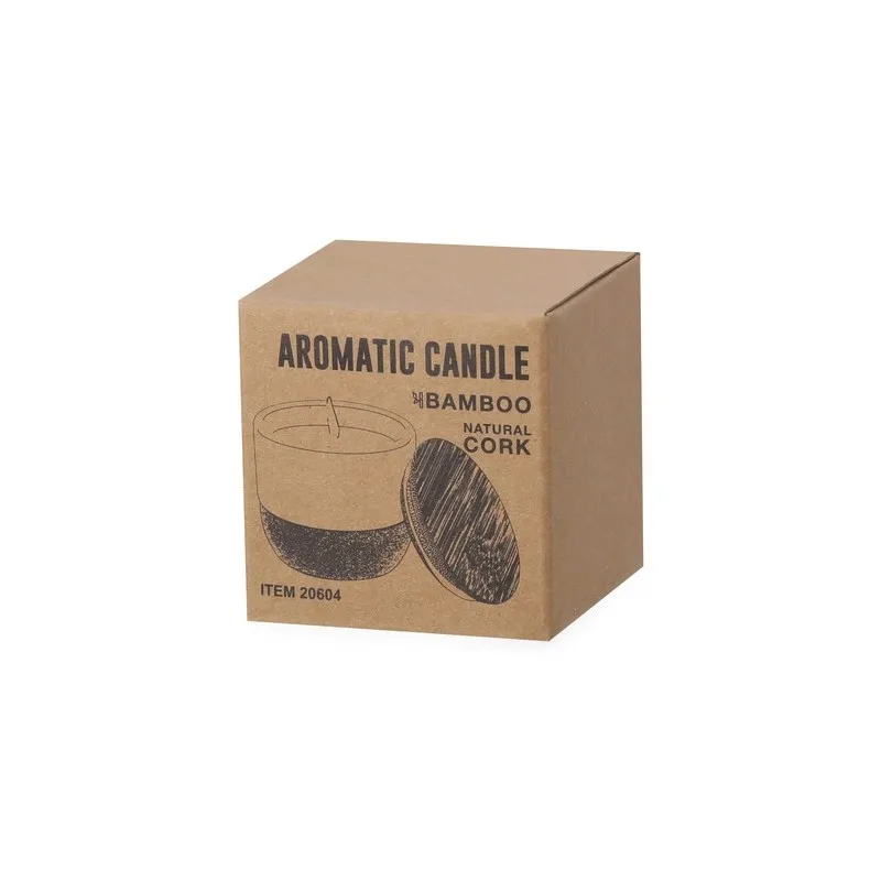 Bougie Personnalisée Aromatique Lin & Vanille - Lavolia Matières : PET recyclé Couleurs : gris marquage laser ultra précis