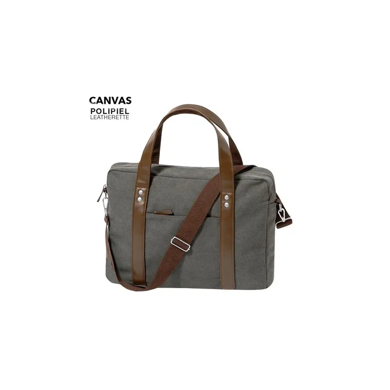 Sacoche d'Entreprise Personnalisée - Porte-Documents Tramez Matières : liège Couleurs : brun personnalisable avec votre logo