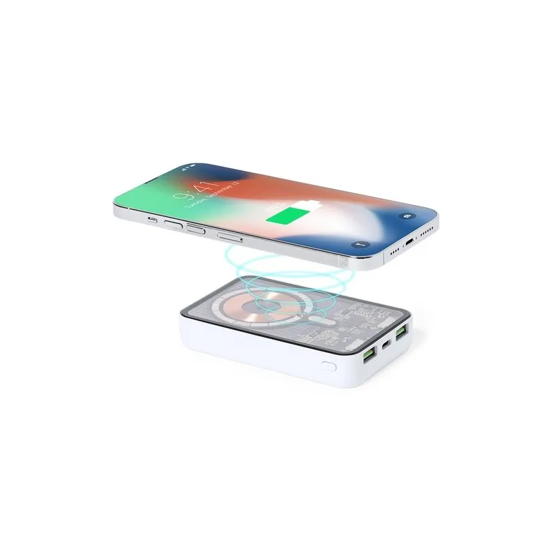 Power Bank Écologique Personnalisé Bramson - Accessoire High Tech à Port USB Matières : polyester Couleurs : rouge cadeau entrep