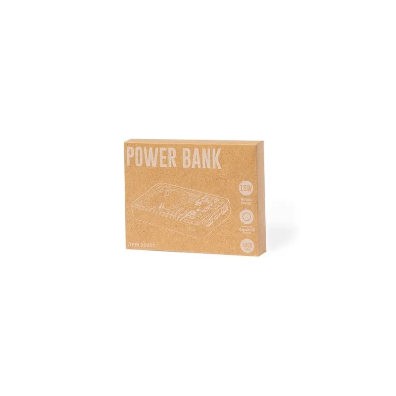 Power Bank Écologique Personnalisé Bramson - Accessoire High Tech à Port USB Matières : polyester Couleurs : rouge livraison exp