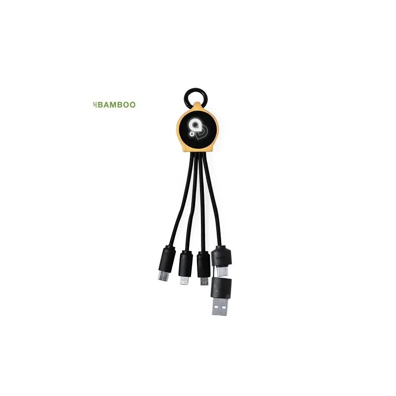 Câble de Charge Pratique et Publicitaire Personnalisé - Lawrence Matières : nylon Couleurs : brun