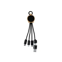 Câble de Charge Pratique et Publicitaire Personnalisé - Lawrence Matières : nylon Couleurs : brun 2