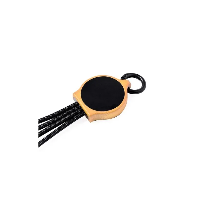 Câble de Charge Pratique et Publicitaire Personnalisé - Lawrence Matières : nylon Couleurs : brun cadeau entreprise pas cher