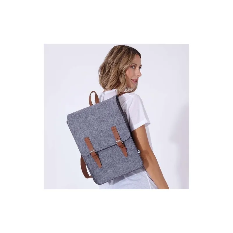 Sac à Dos Écologique et Pratique Personnalisé pas cher Zakian Matières : polyéthylène (PE) Couleurs : charbon personnalisation r