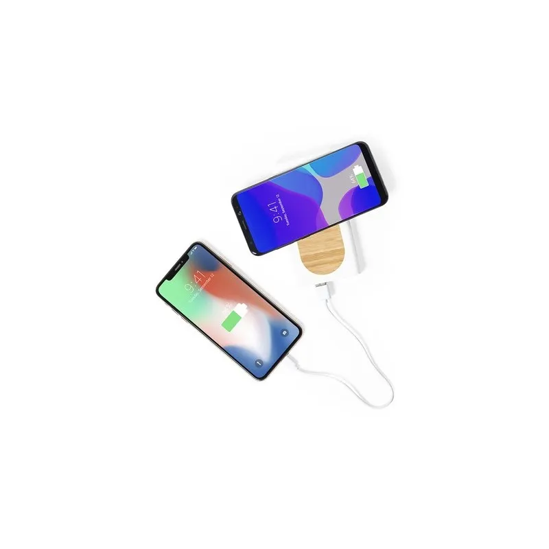 Chargeur Écologique Sans Fil Personnalisé - Power Bank Ditte Matières : coton recyclé Couleurs : rouge goodies publicitaire évén