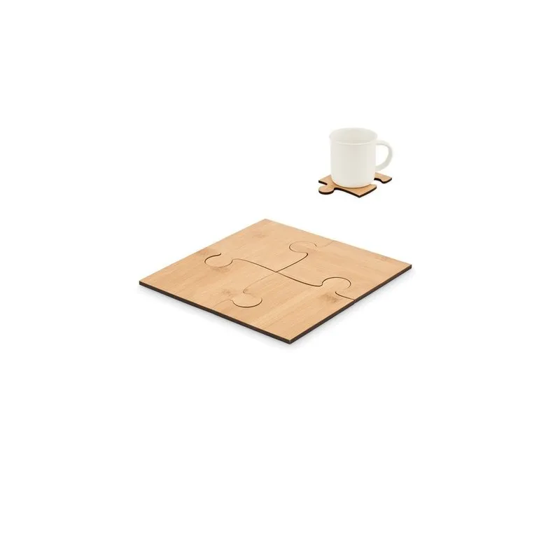 Lot de 4 sous-verres puzzles personnalisés LEPY Matières : polypropylène (PP) Couleurs : givré Contenance : 1 L