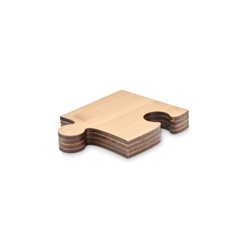 Lot de 4 sous-verres puzzles personnalisés LEPY Matières : polypropylène (PP) Couleurs : givré Contenance : 1 L personnalisable 